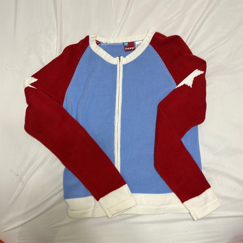 Women’s America festive star zip up jacket sweater medium (fits like a medium)